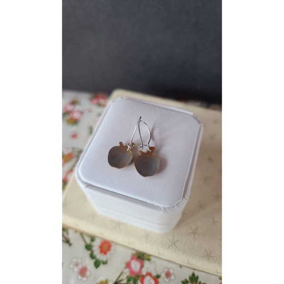 Enamel Apple Dangling Earrings - Picture 9 of 10